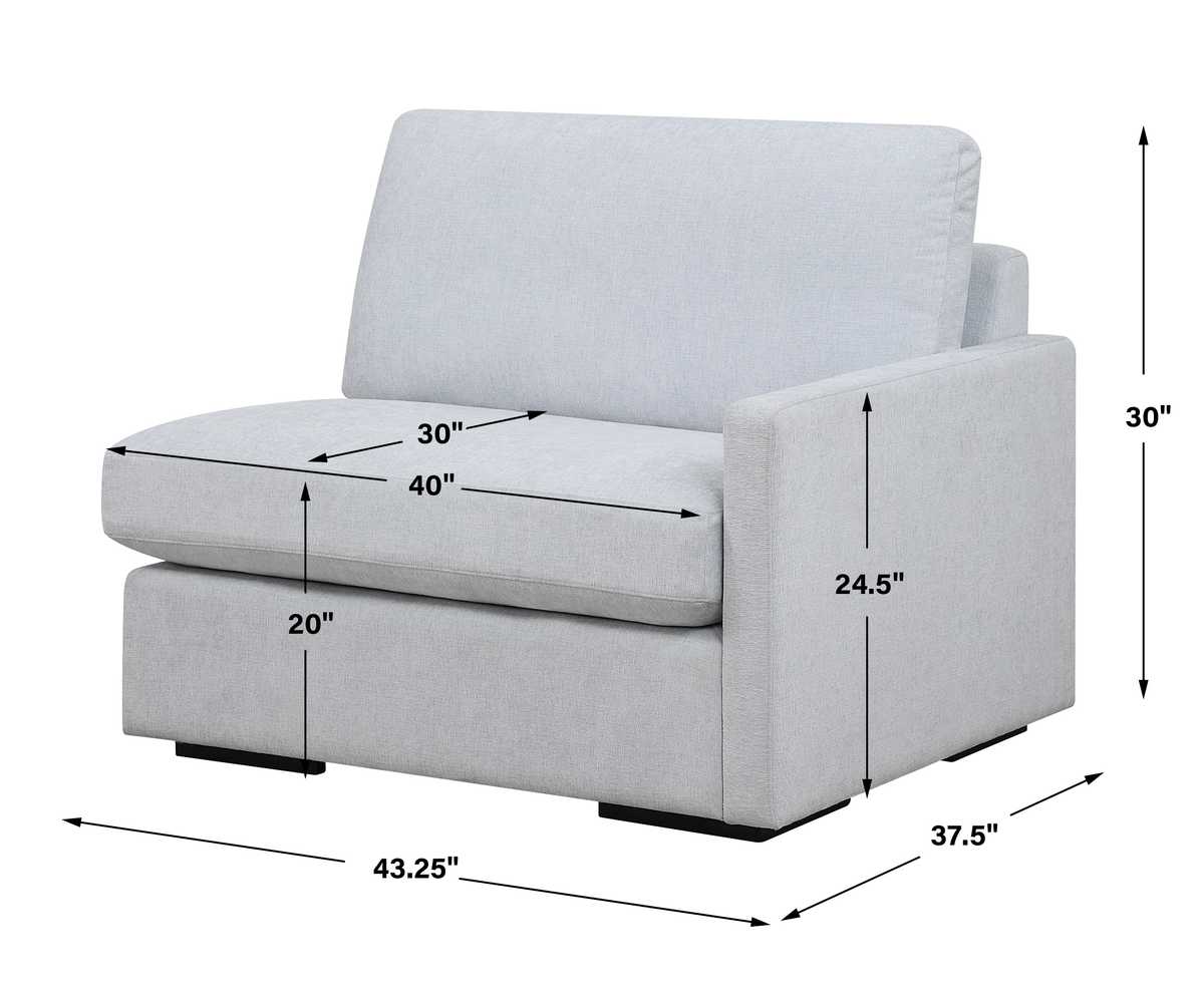Refuge Sofa, Right Arm Facing, Cloud Blue 23853-R - stylish seating for your home | Image 7 | InSTYLE Home & Rugs