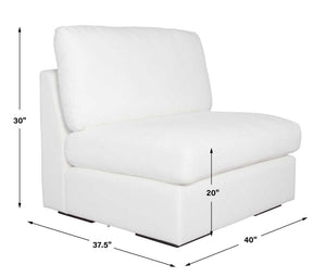 Refuge Sofa, Armless, Arctic White 23854-A - comfortable sofa for modern living | Image 7 | InSTYLE Home & Rugs