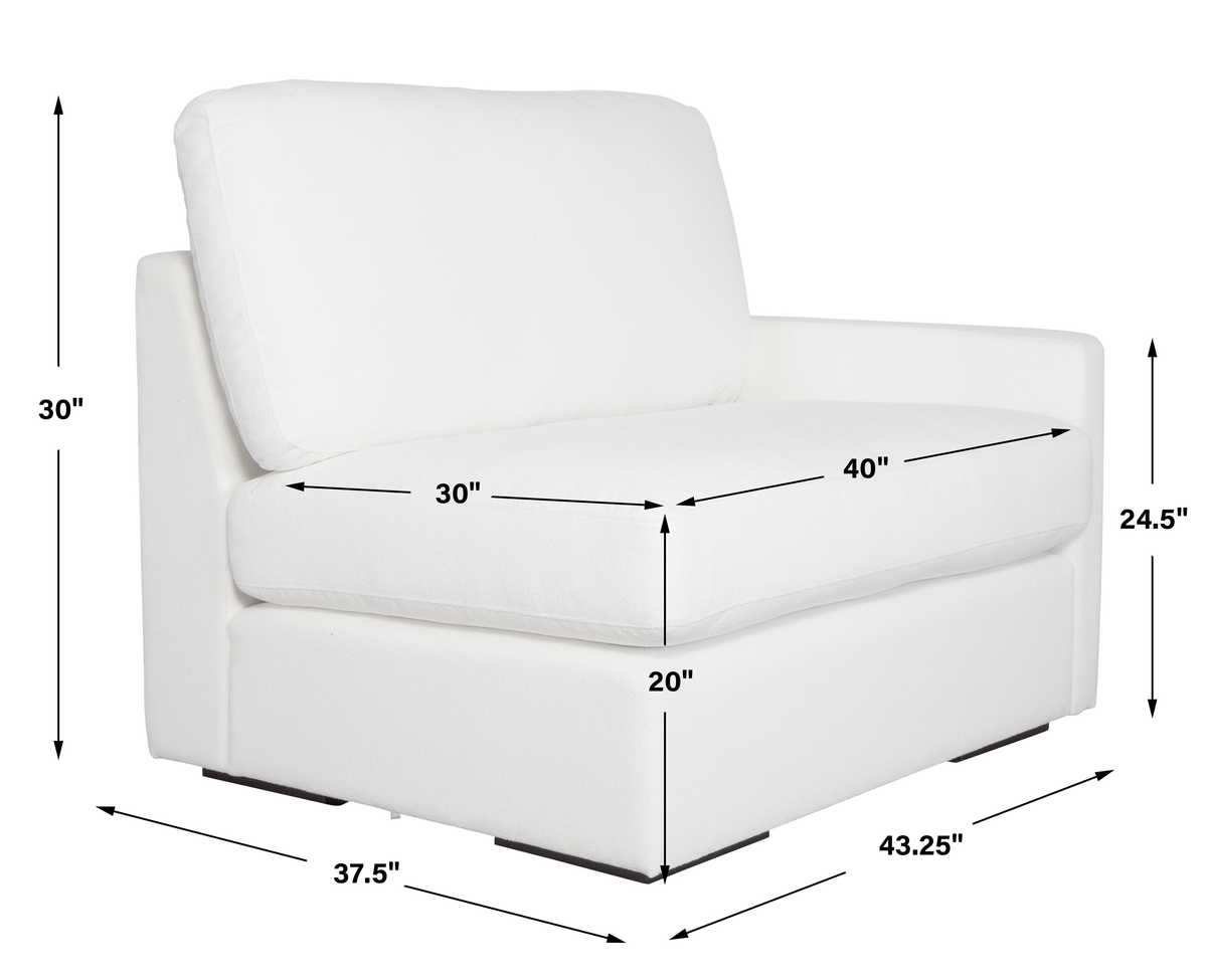 Refuge Sofa, Right Arm Facing, Arctic White 23854-R - stylish seating for your home | Image 9 | InSTYLE Home & Rugs