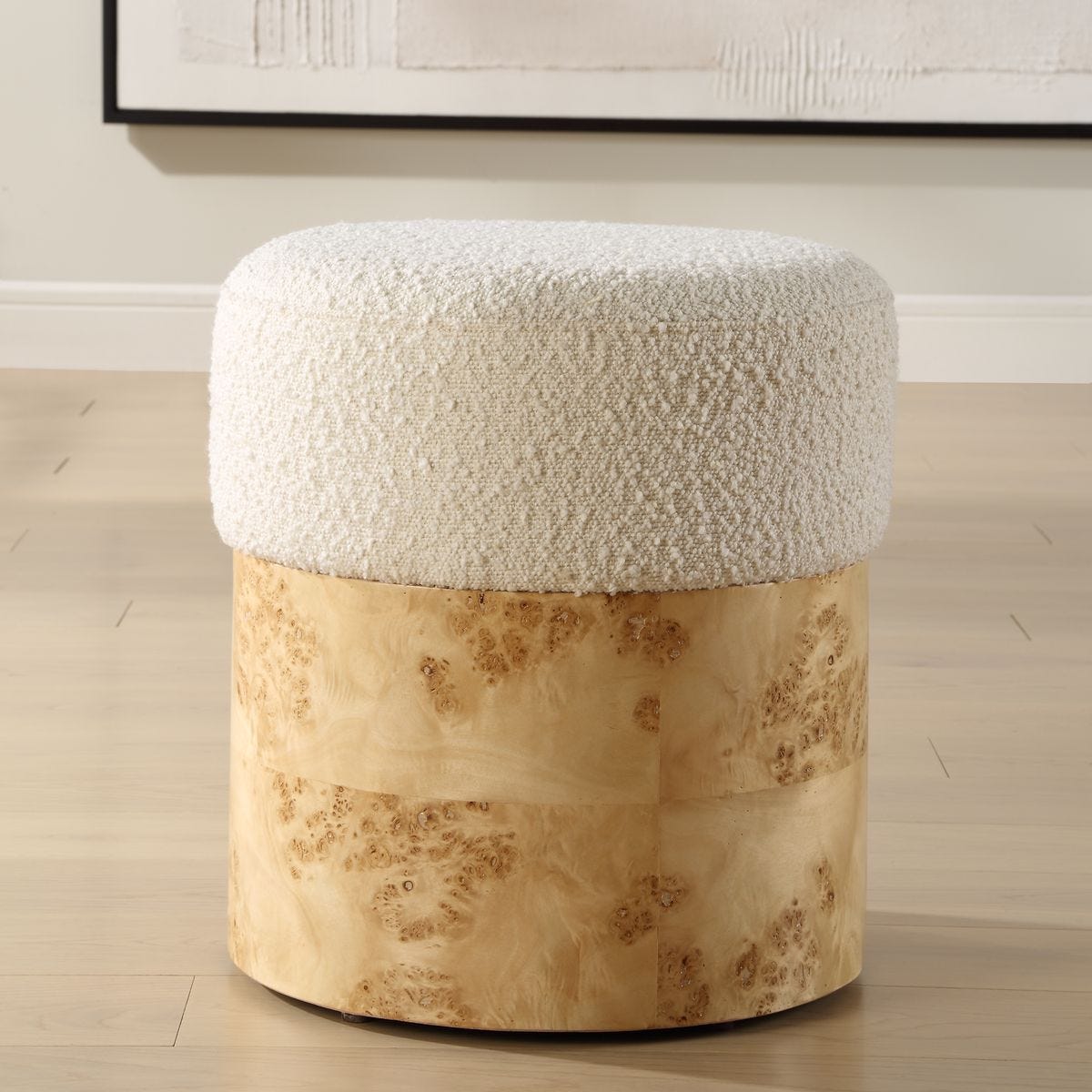 Swirls Ottoman - chic ottoman for living rooms | Image 1 | InSTYLE Home & Rugs