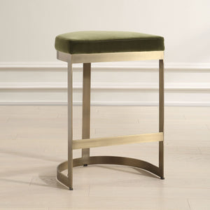 Ivanna Counter Stool, Brass - sleek stools for kitchen bars | Image 1 | InSTYLE Home & Rugs