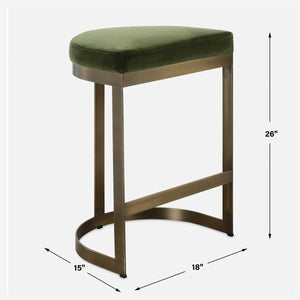 Ivanna Counter Stool, Brass - sleek stools for kitchen bars | Image 8 | InSTYLE Home & Rugs