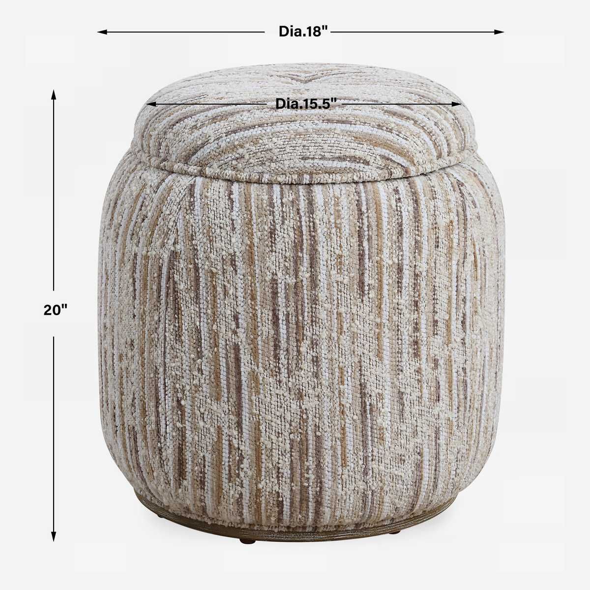 Dialogue Ottoman, Tan - comfortable ottoman for any room | Image 7 | InSTYLE Home & Rugs