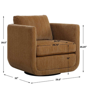Abound Swivel Chair, Ginger - variety of styles from classic to contemporary | Image 10 | InSTYLE Home & Rugs