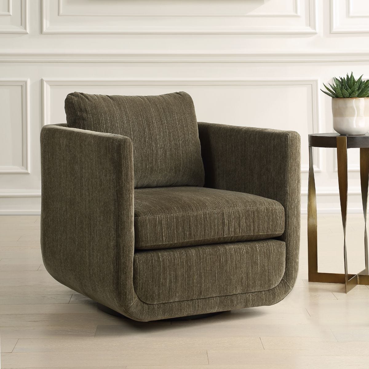 Abound Swivel Chair, Herb - comfortable seating for dining and office spaces | Image 3 | InSTYLE Home & Rugs