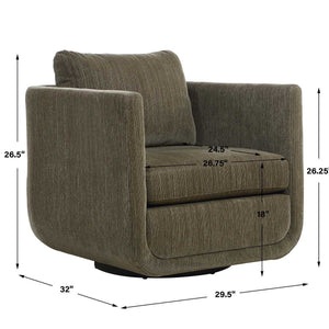 Abound Swivel Chair, Herb - comfortable seating for dining and office spaces | Image 8 | InSTYLE Home & Rugs