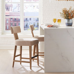 Elysian Counter Stool, Sand - perfect for modern counters | Image 1 | InSTYLE Home & Rugs