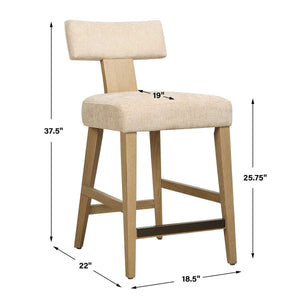 Elysian Counter Stool, Sand - perfect for modern counters | Image 7 | InSTYLE Home & Rugs