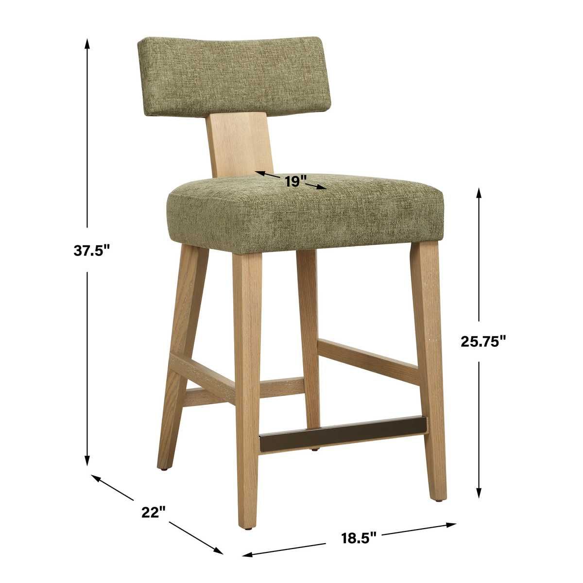 Elysian Counter Stool, Moss - sleek stools for kitchen bars | Image 8 | InSTYLE Home & Rugs