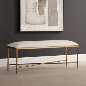 Avenham Bench, Gold - durable bench with modern style | Image 3 | InSTYLE Home & Rugs