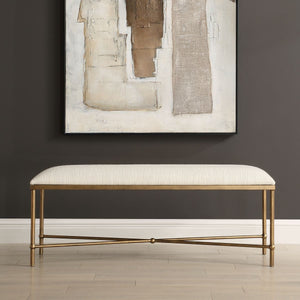 Avenham Bench, Gold - durable bench with modern style | Image 1 | InSTYLE Home & Rugs