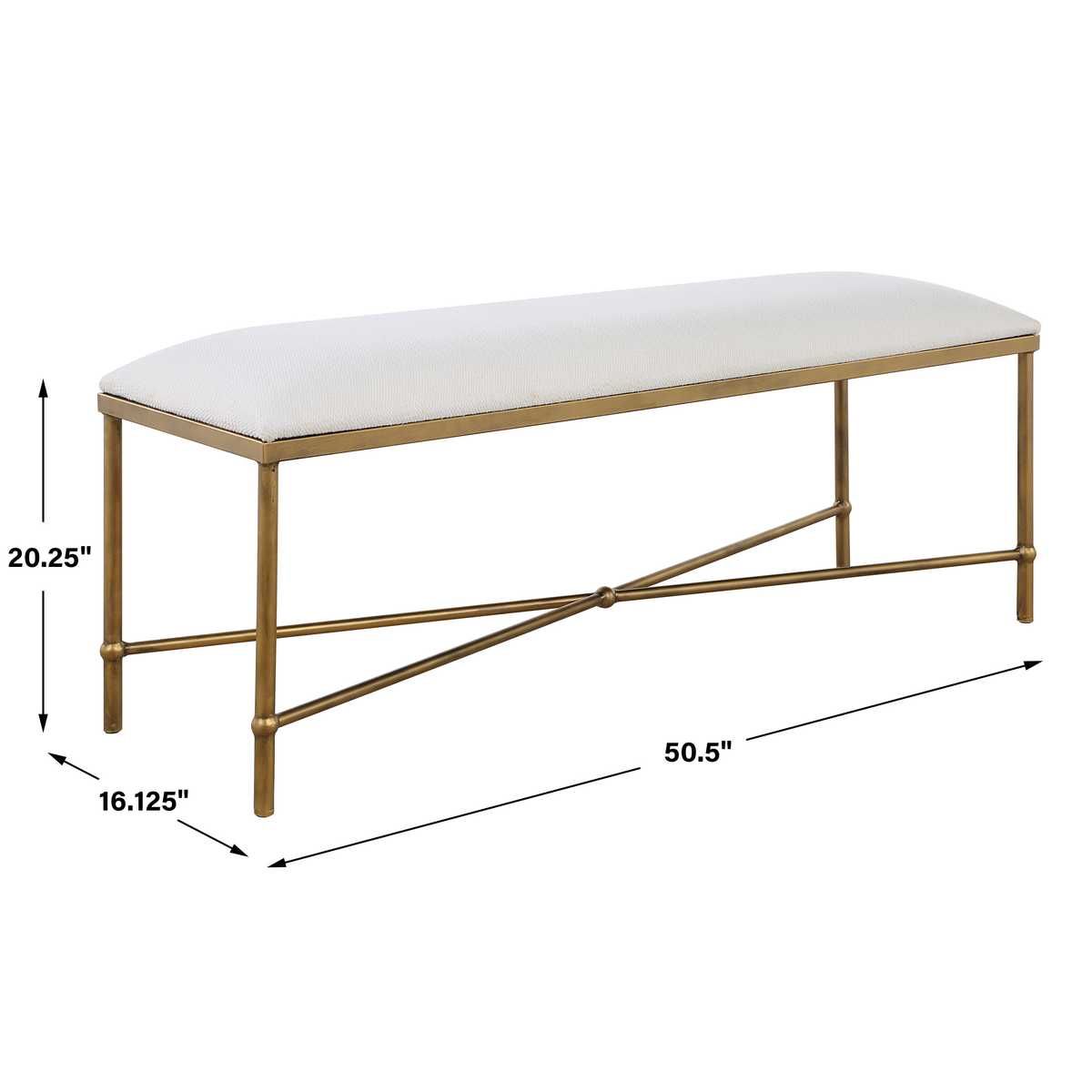 Avenham Bench, Gold - durable bench with modern style | Image 7 | InSTYLE Home & Rugs