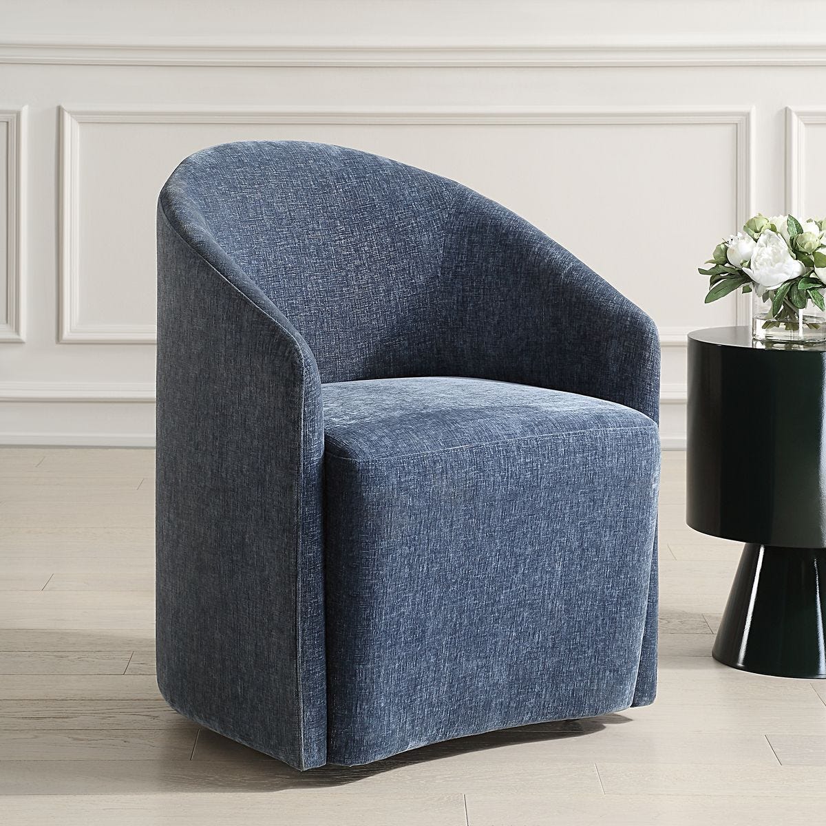 Harbor Dining Chair, Blue - elegant seating for dining areas | Image 3 | InSTYLE Home & Rugs