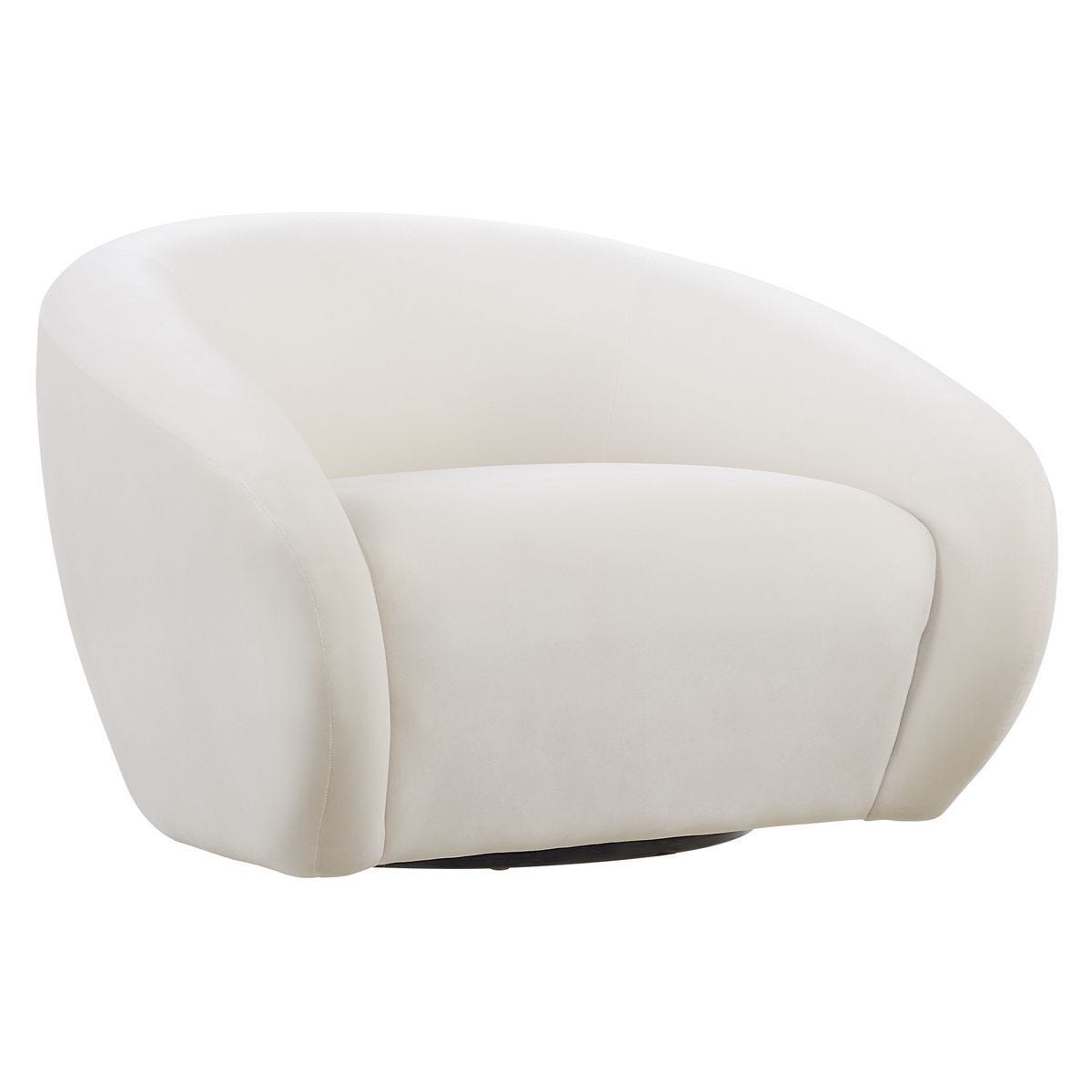 DeSoto Swivel Chair, Cream - variety of styles from classic to contemporary | Image 4 | InSTYLE Home & Rugs