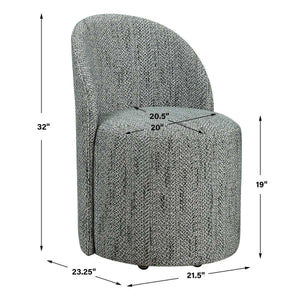 Roll With It Dining Chair, Teal - elegant seating for dining areas | Image 8 | InSTYLE Home & Rugs