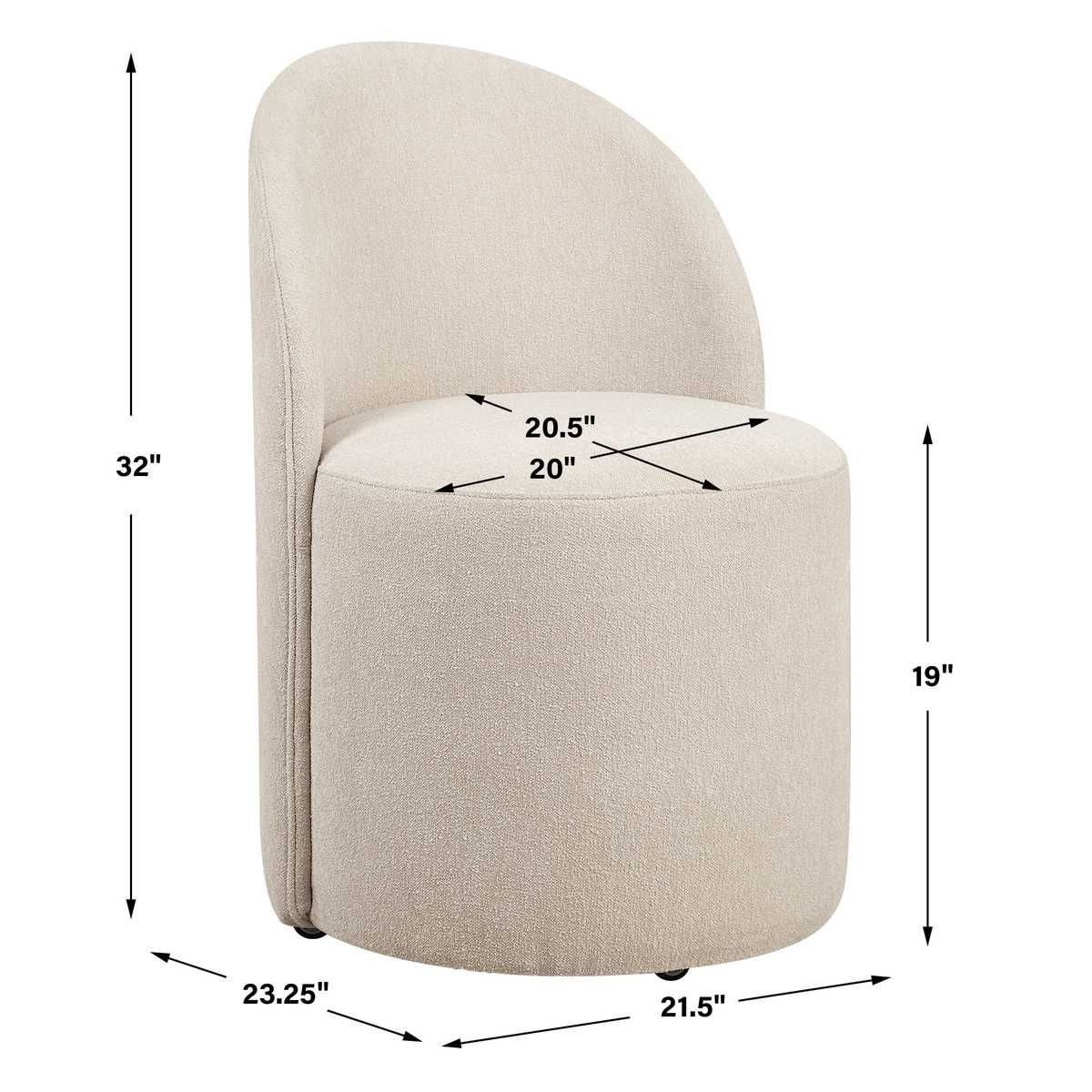 Roll With It Dining Chair, Sand - comfortable dining experience | Image 9 | InSTYLE Home & Rugs