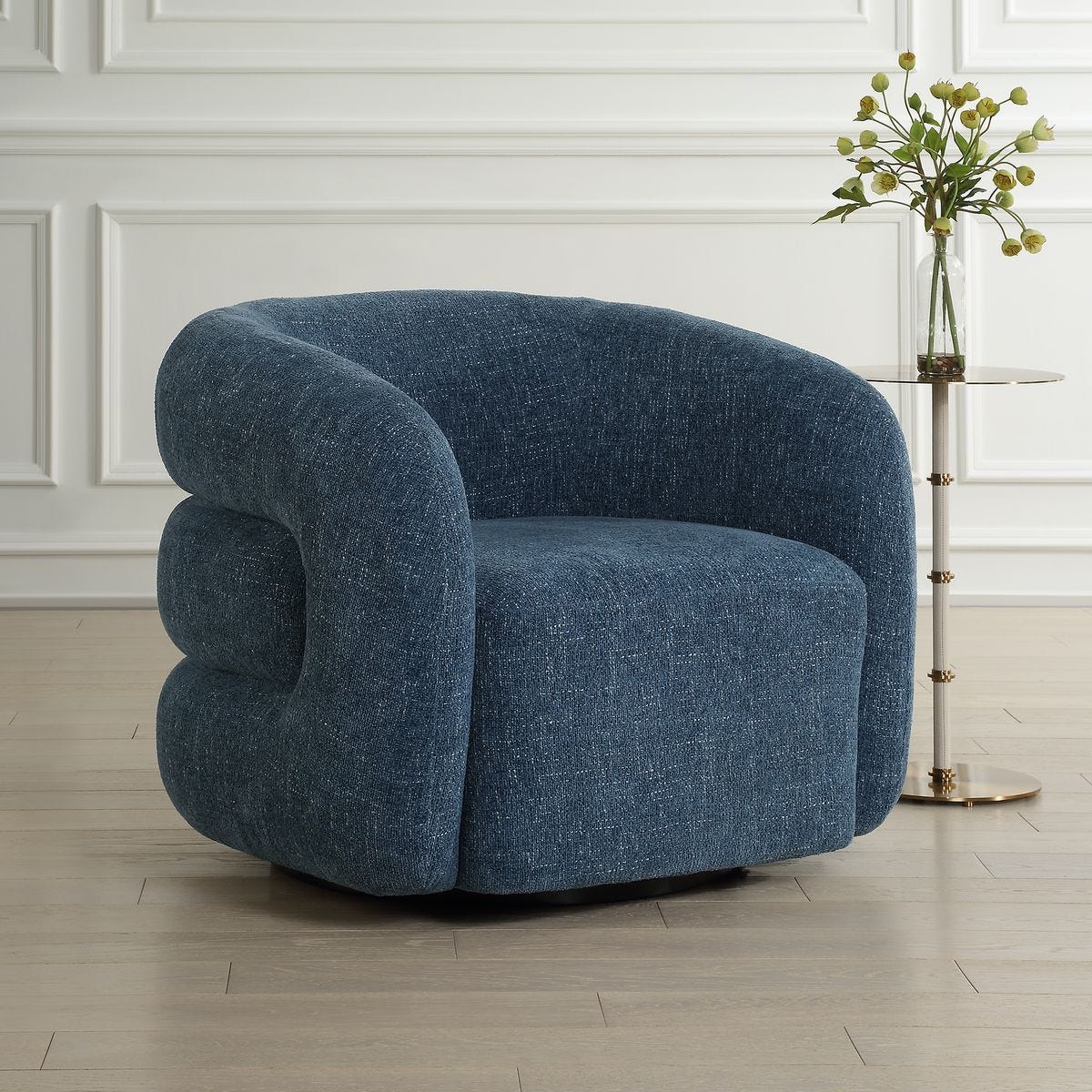 Junie Swivel Chair - comfortable seating for dining and office spaces | Image 4 | InSTYLE Home & Rugs