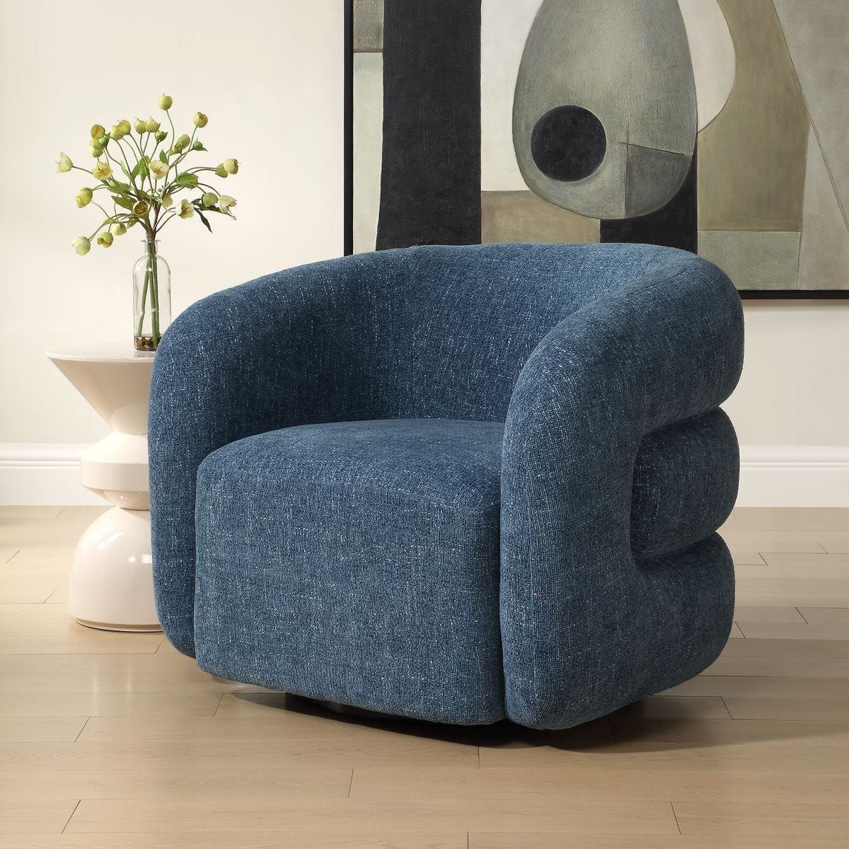 Junie Swivel Chair - comfortable seating for dining and office spaces | Image 5 | InSTYLE Home & Rugs