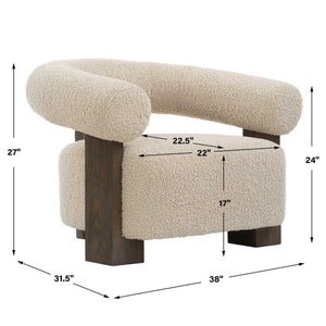 Lennox Accent Chair - modern accent chair with comfortable cushioning and sleek design | Image 9 | InSTYLE Home & Rugs