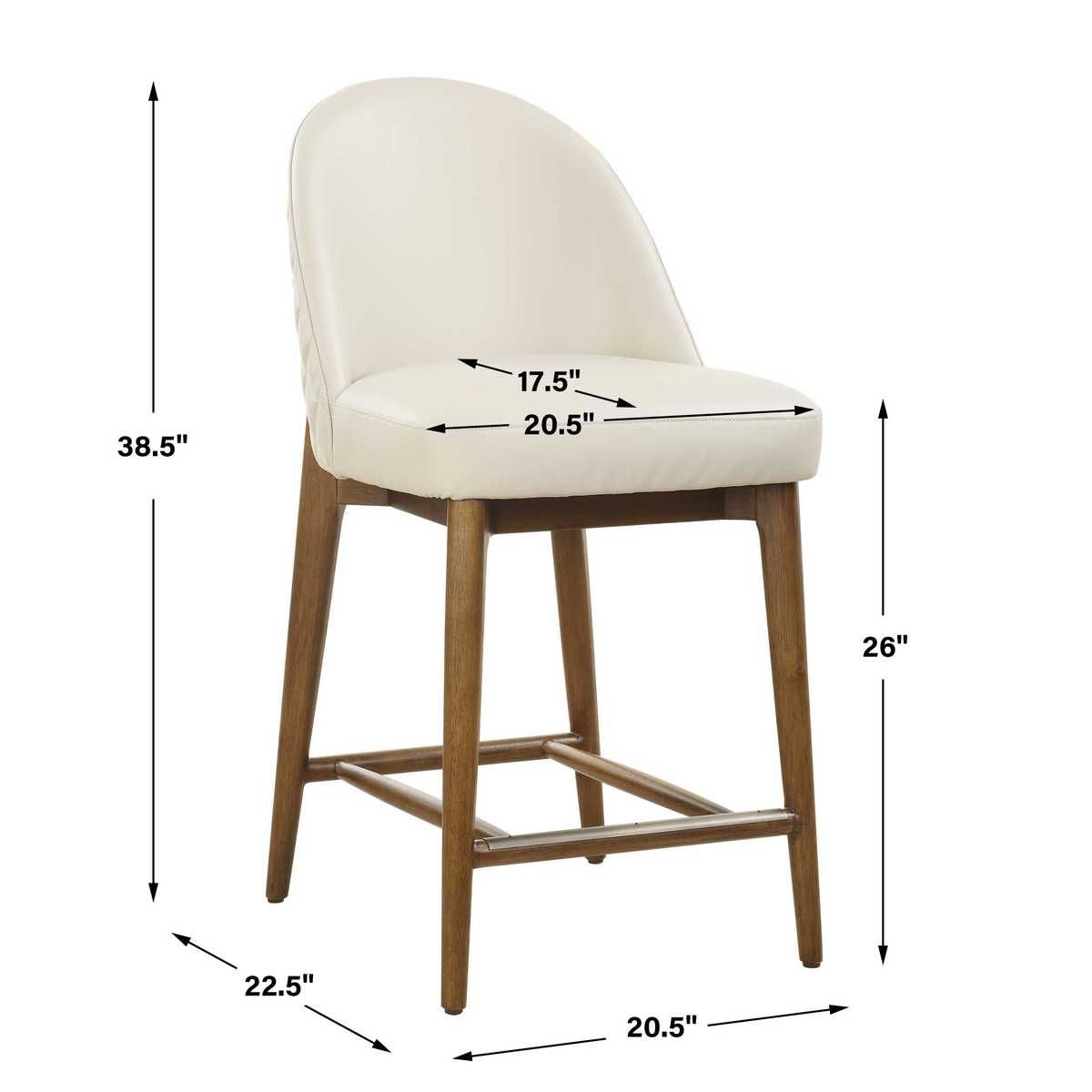 Stitches Counter Stool - perfect for modern counters | Image 8 | InSTYLE Home & Rugs