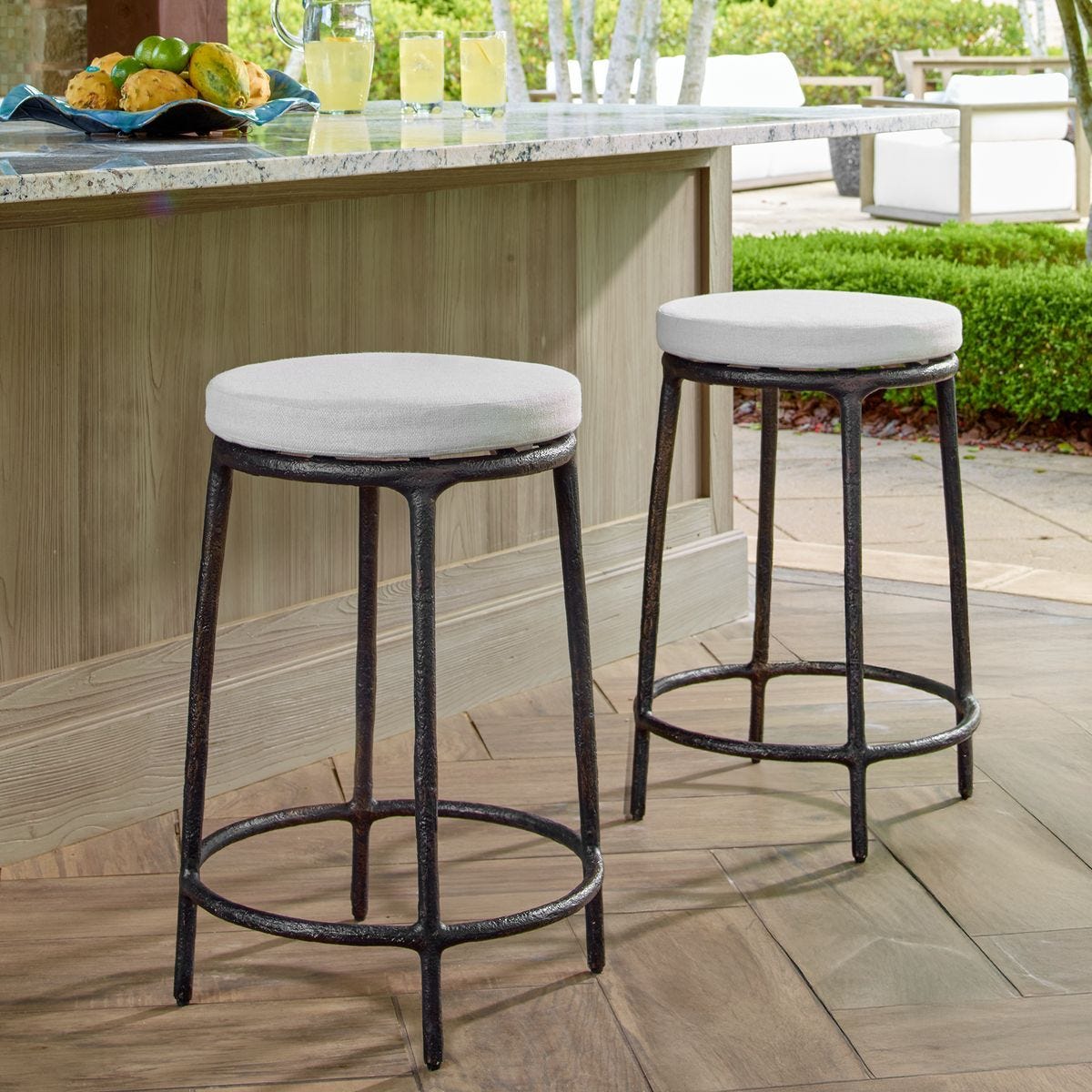 Thayer Outdoor Counter Stool - perfect for modern counters | Image 1 | InSTYLE Home & Rugs
