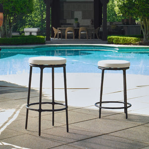 Thayer Outdoor Bar Stool - perfect for small spaces | Image 1 | InSTYLE Home & Rugs