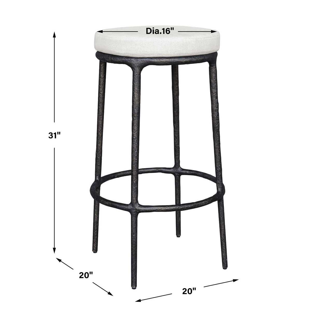 Thayer Outdoor Bar Stool - perfect for small spaces | Image 6 | InSTYLE Home & Rugs