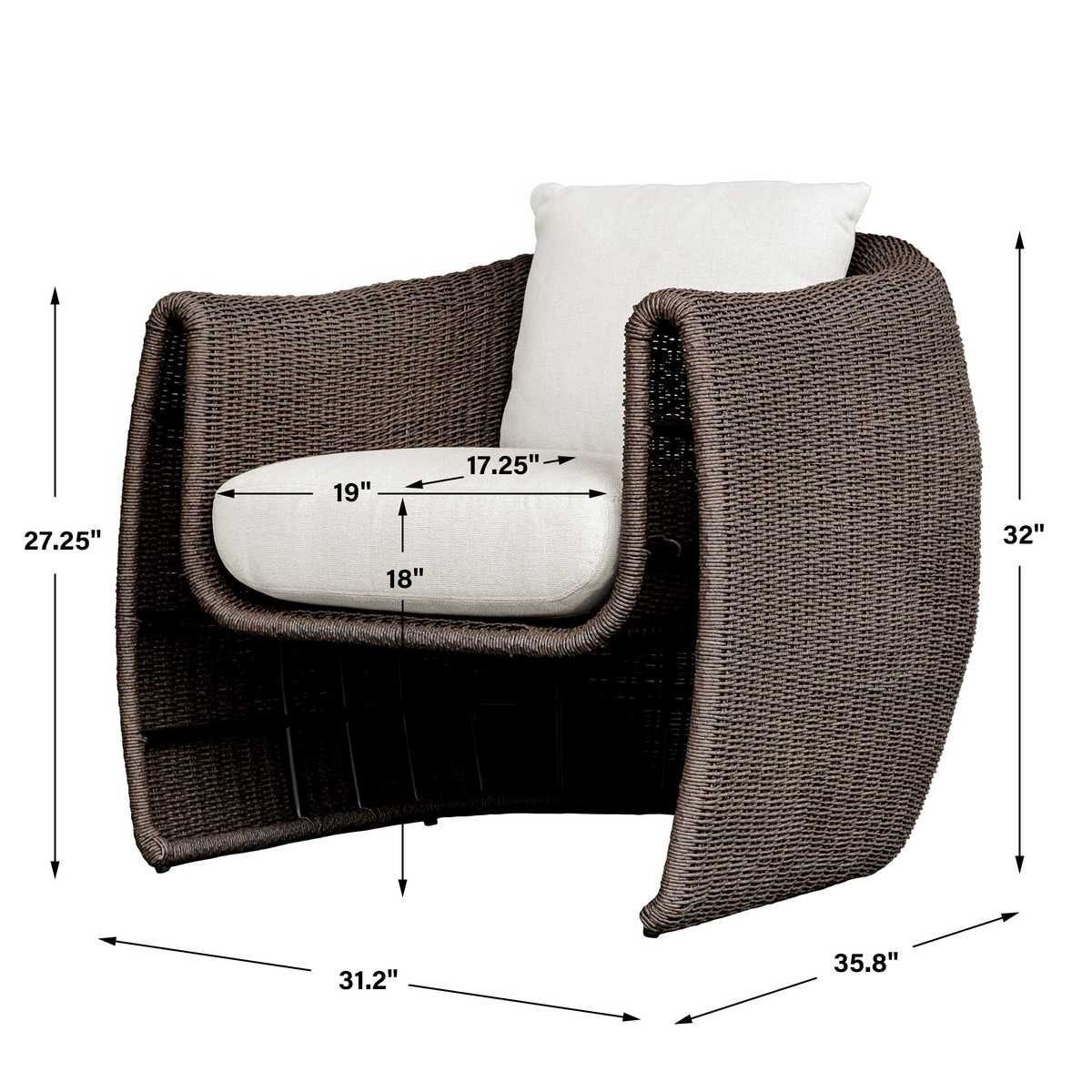 Tropic Outdoor Lounge Chair, Mocha - stylish lounge chairs for any room | Image 11 | InSTYLE Home & Rugs