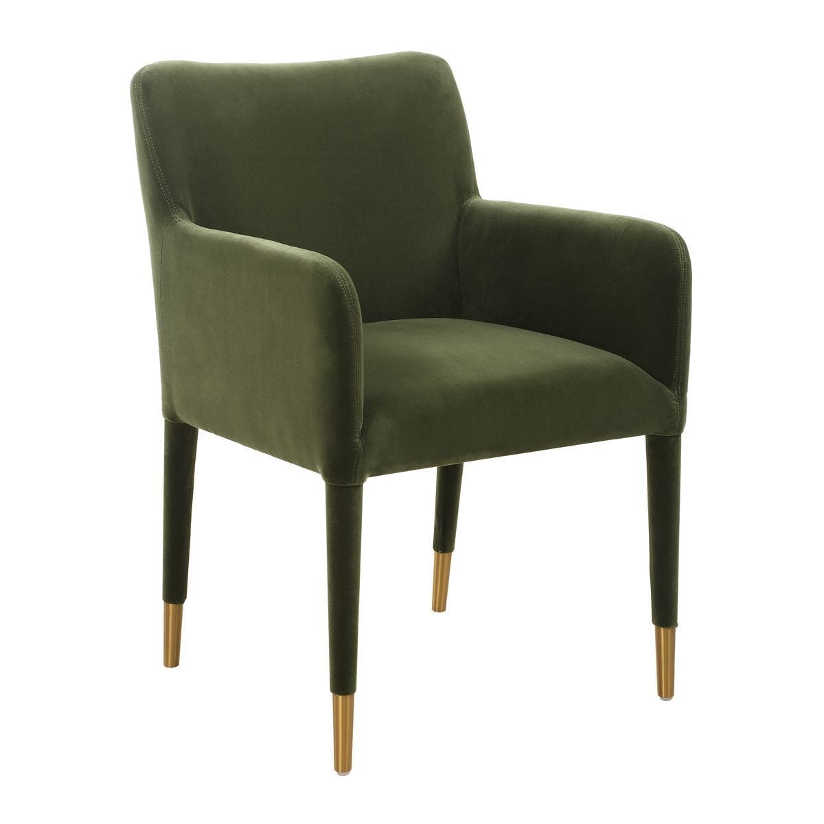 Conifer Dining Arm Chair, Moss - elegant seating for dining areas | Image 3 | InSTYLE Home & Rugs