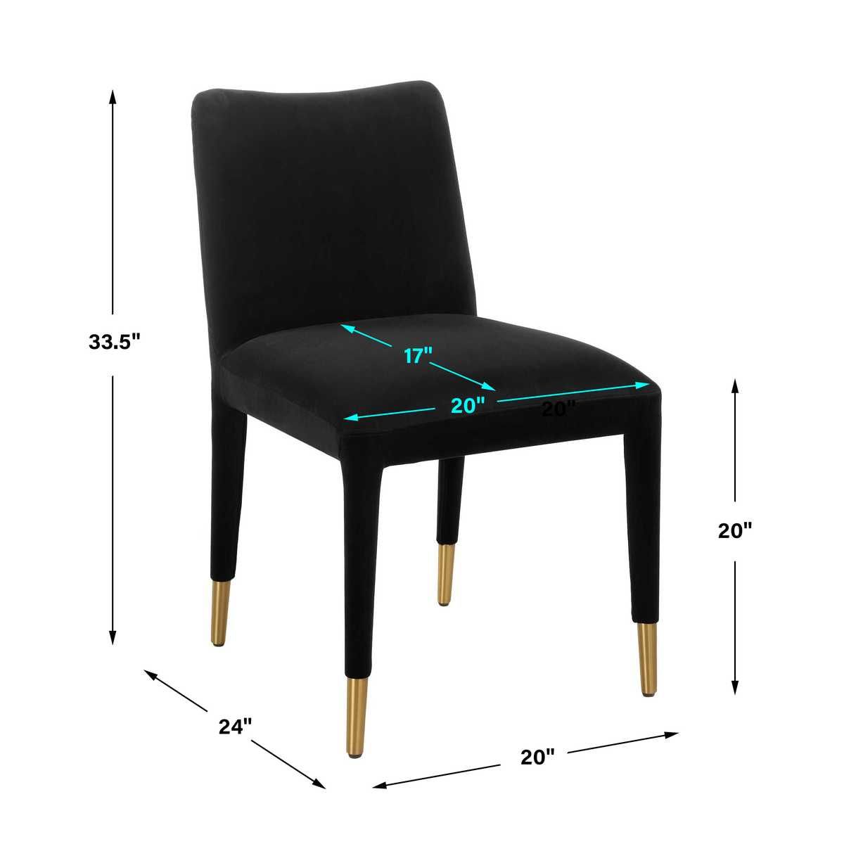 Conifer Dining Chair, Onyx, 2 Per Box, Priced Each - comfortable dining experience | Image 8 | InSTYLE Home & Rugs