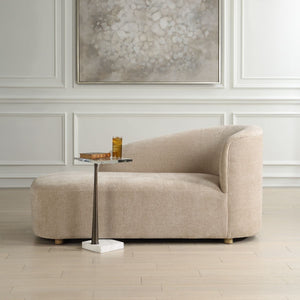 Fae Arm Chaise Lounge - upholstered chaise with padded comfort | Image 1 | InSTYLE Home & Rugs