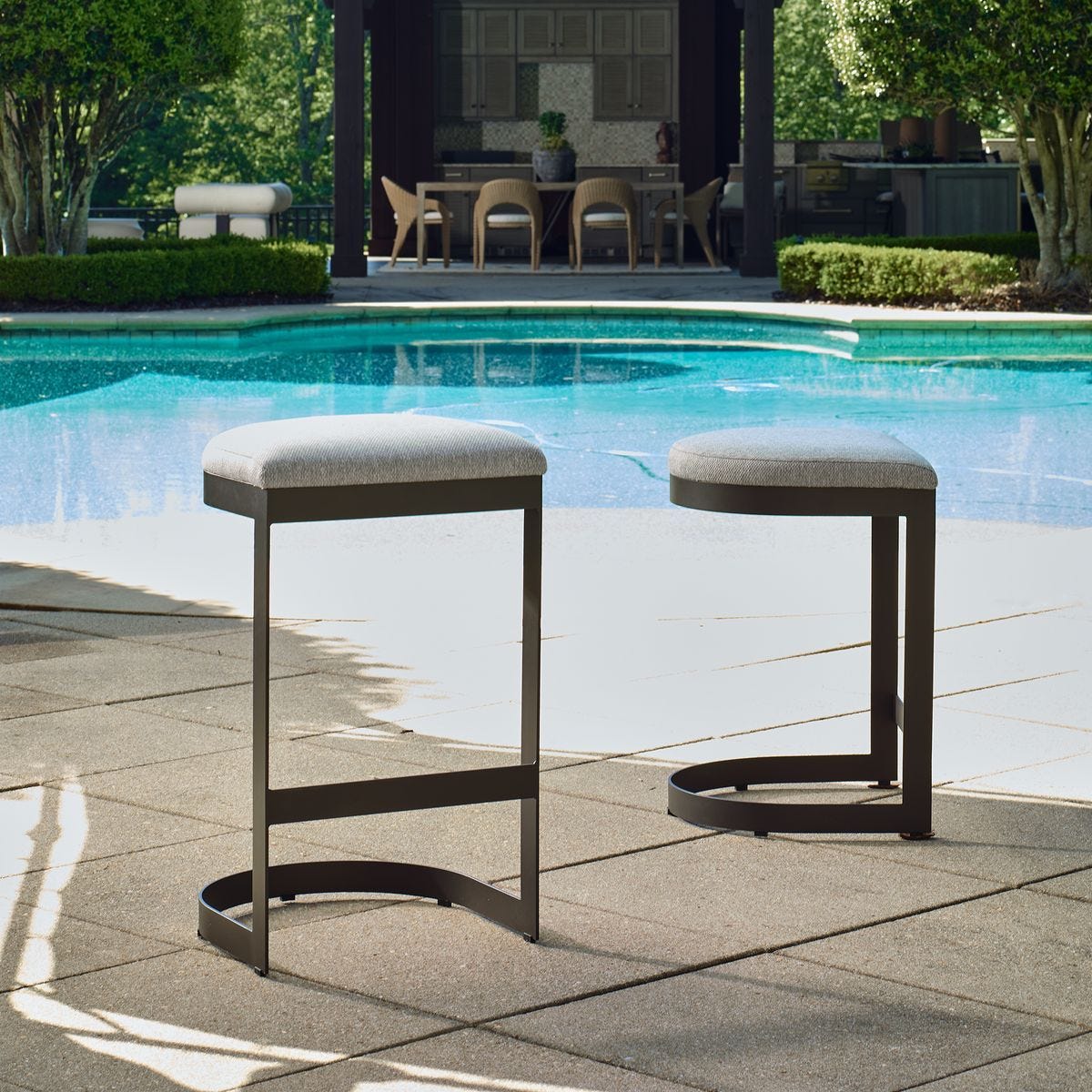 Maude Outdoor Bar Stool - available in various heights | Image 3 | InSTYLE Home & Rugs