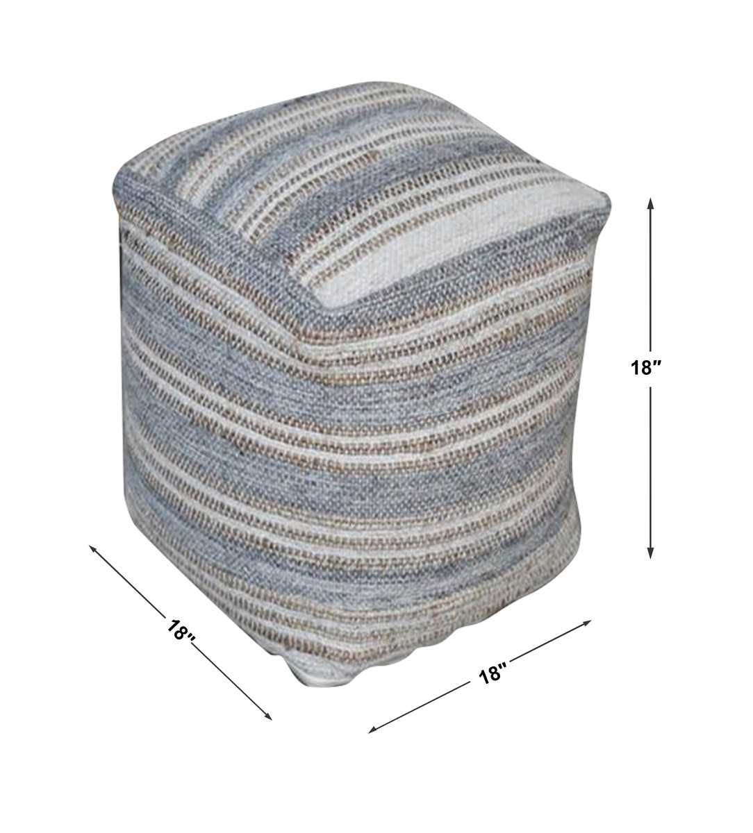 Mesick Pouf - stylish pouf for adding texture and comfort to your living room | Image 4 | InSTYLE Home & Rugs