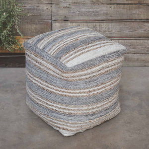Mesick Pouf - stylish pouf for adding texture and comfort to your living room | Image 3 | InSTYLE Home & Rugs