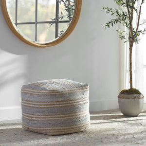 Mesick Pouf - stylish pouf for adding texture and comfort to your living room | Image 1 | InSTYLE Home & Rugs