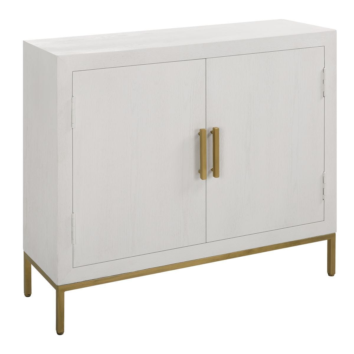 Front Range 2 Door Cabinet, White - stylish bar carts for entertaining | Image 4 | InSTYLE Home & Rugs