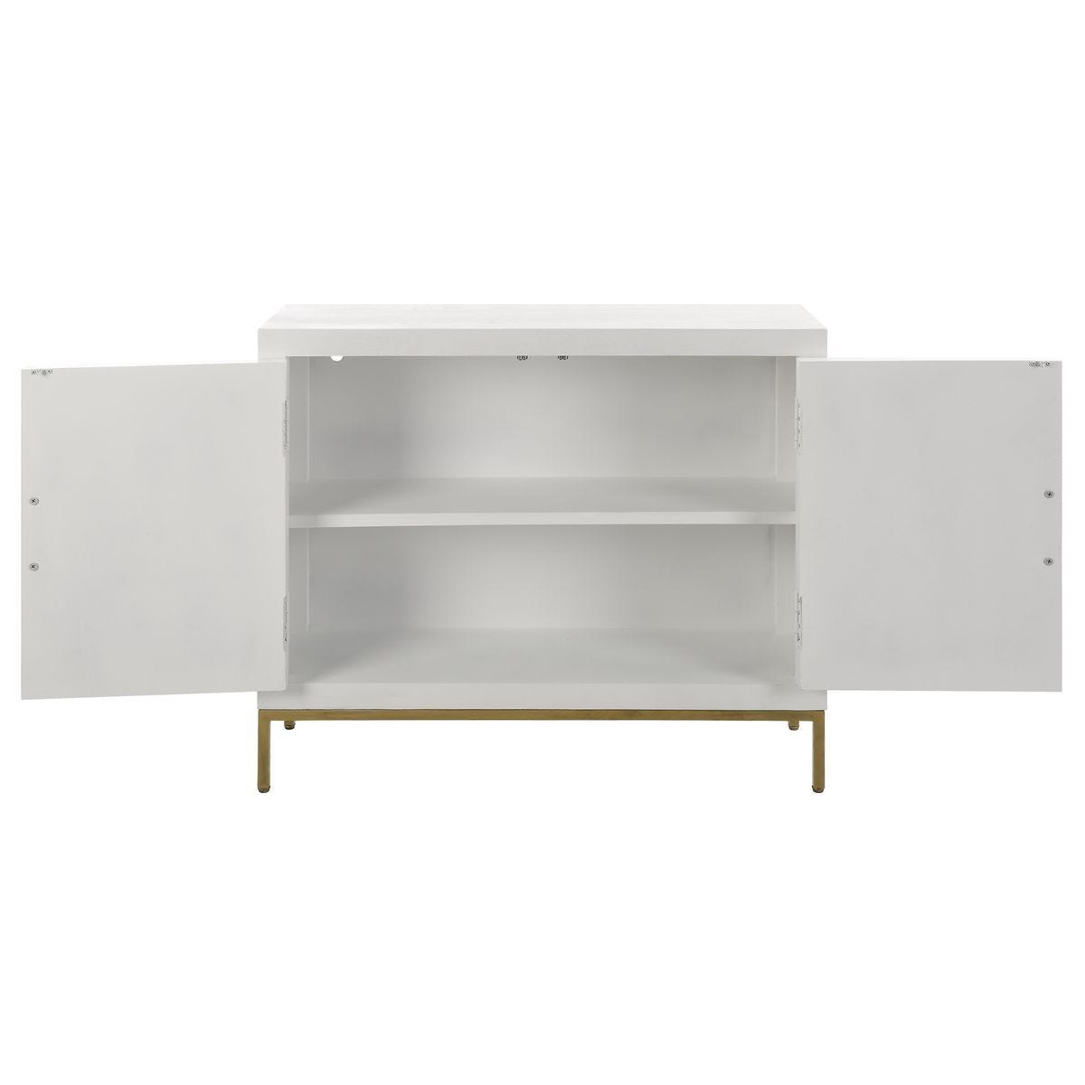 Front Range 2 Door Cabinet, White - stylish bar carts for entertaining | Image 7 | InSTYLE Home & Rugs