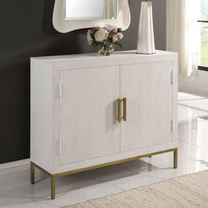Front Range 2 Door Cabinet, White - stylish bar carts for entertaining | Image 3 | InSTYLE Home & Rugs