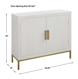 Front Range 2 Door Cabinet, White - stylish bar carts for entertaining | Image 11 | InSTYLE Home & Rugs