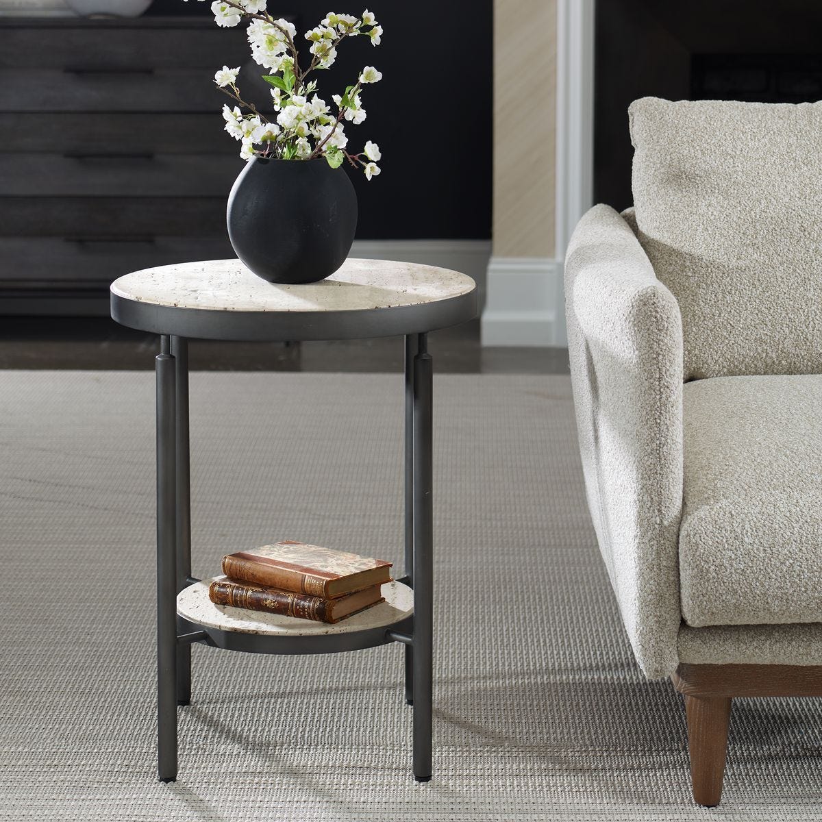 Dauntless Side Table - available in a variety of materials and styles | Image 3 | InSTYLE Home & Rugs