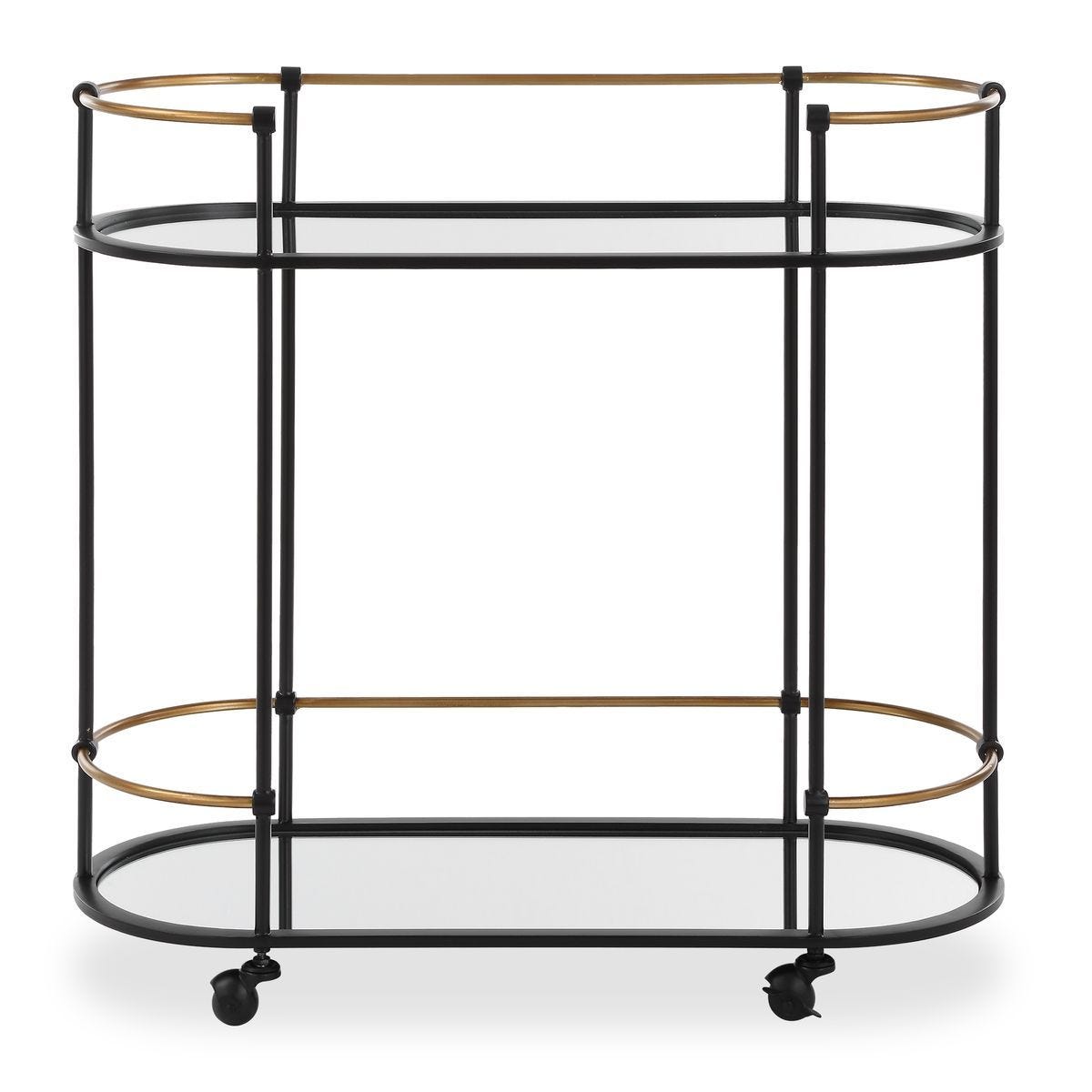 Andre Bar Cart - modern bar cart with wheels for easy mobility and storage | Image 2 | InSTYLE Home & Rugs