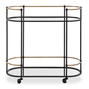 Andre Bar Cart - modern bar cart with wheels for easy mobility and storage | Image 2 | InSTYLE Home & Rugs