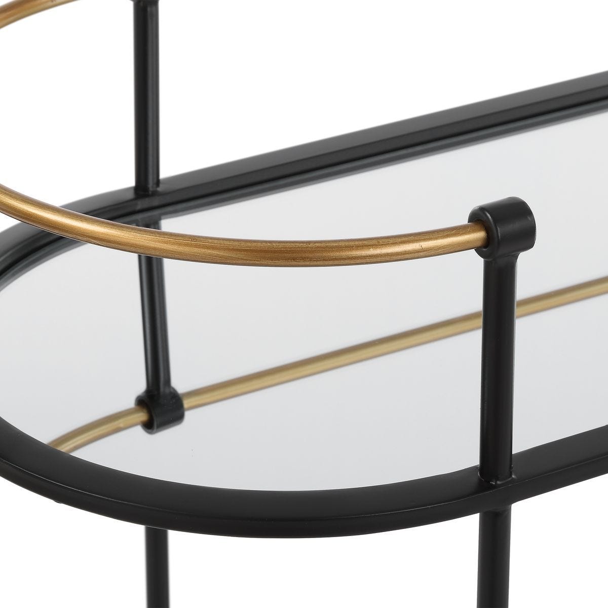 Andre Bar Cart - modern bar cart with wheels for easy mobility and storage | Image 6 | InSTYLE Home & Rugs