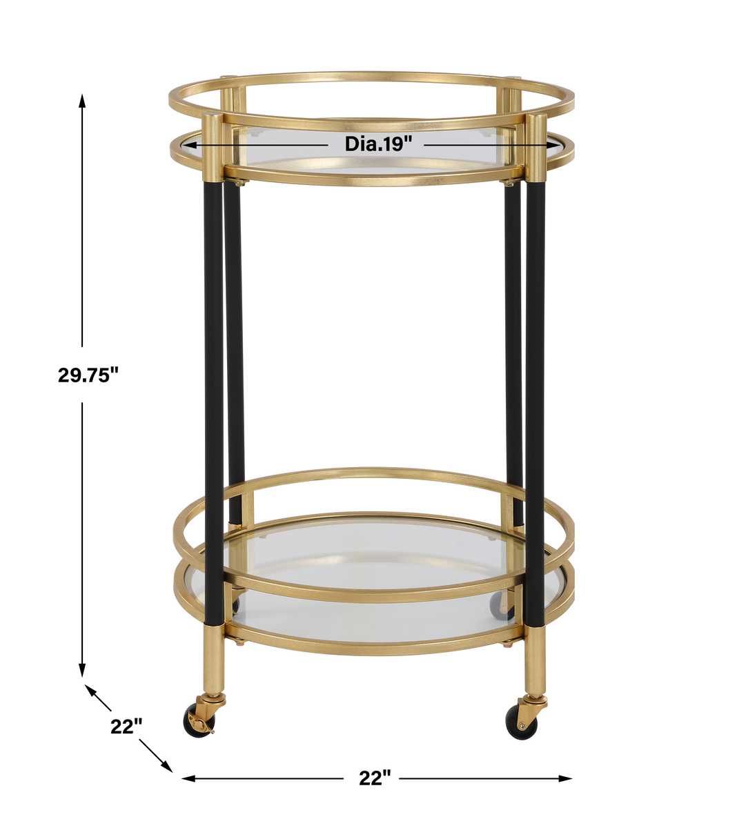 Dolly Bar Cart - elegant bar cart for hosting stylish cocktail parties | Image 6 | InSTYLE Home & Rugs