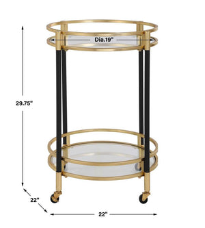 Dolly Bar Cart - elegant bar cart for hosting stylish cocktail parties | Image 6 | InSTYLE Home & Rugs