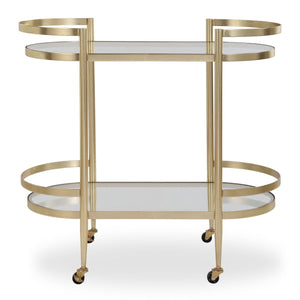 Isabelle Bar Cart - modern bar cart with wheels for easy mobility and storage | Image 2 | InSTYLE Home & Rugs
