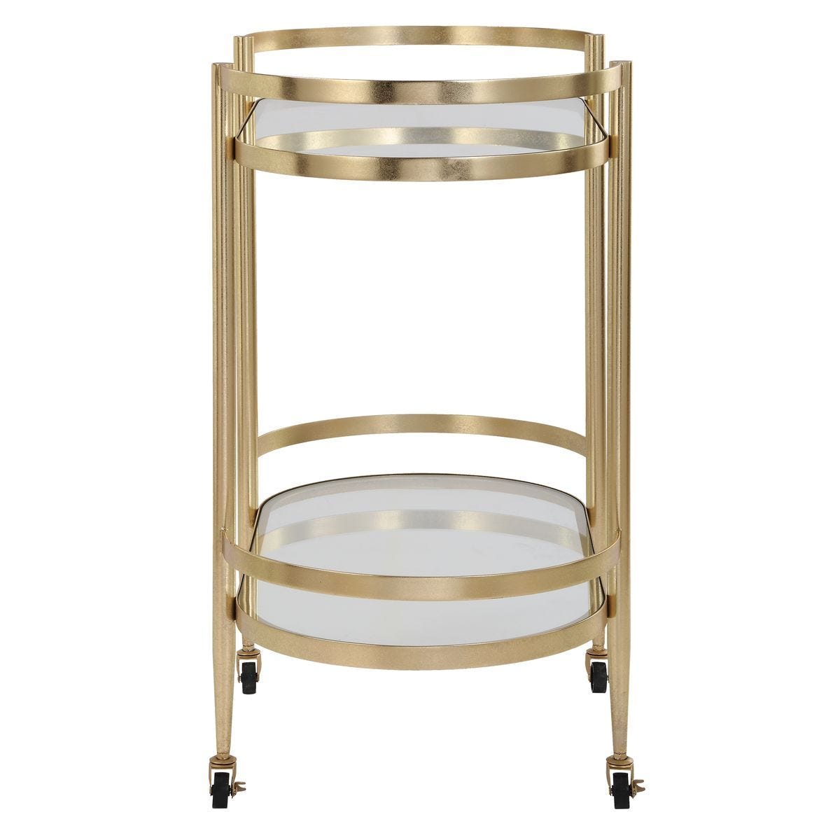 Isabelle Bar Cart - modern bar cart with wheels for easy mobility and storage | Image 5 | InSTYLE Home & Rugs