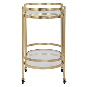 Isabelle Bar Cart - modern bar cart with wheels for easy mobility and storage | Image 5 | InSTYLE Home & Rugs