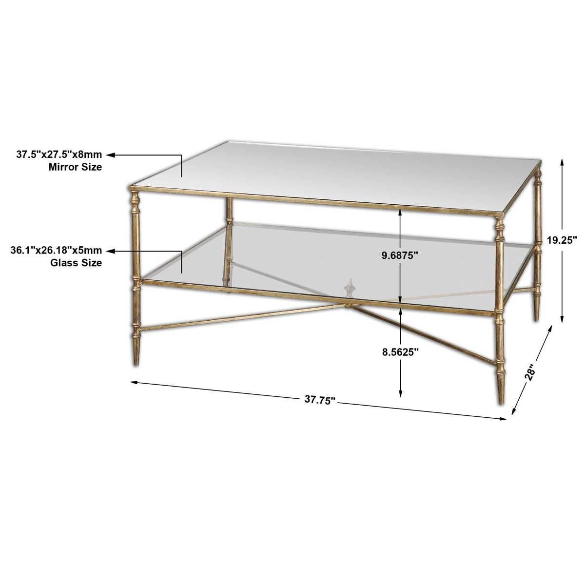 Henzler Coffee Table, Gold - modern design for any room | Image 6 | InSTYLE Home & Rugs