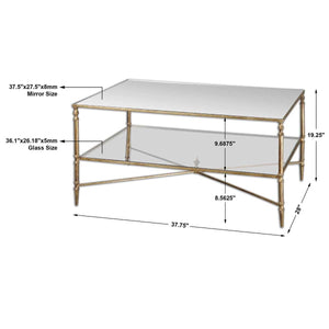 Henzler Coffee Table, Gold - modern design for any room | Image 6 | InSTYLE Home & Rugs
